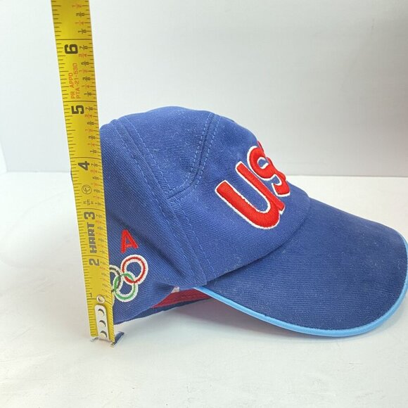 2002 U.S. Olympic Team Roots Official Outfitter USA Baseball Cap Blue/Red - Picture 10 of 11